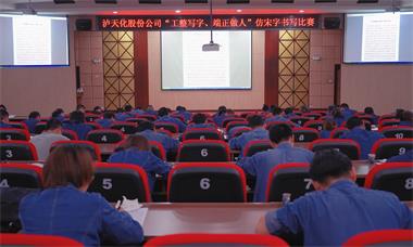 瀘天化股份公司團(tuán)委舉行仿宋字書(shū)寫(xiě)比賽